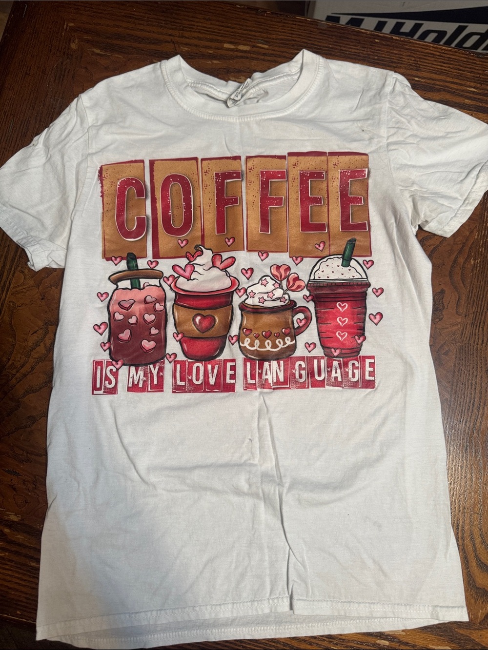 Kids White 'Coffee Is My Love Language' Graphic Tee